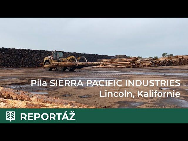 Pila společnosti SIERRA PACIFIC INDUSTRIES v Lincolnu v Kalifornii