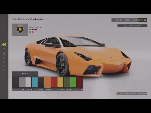 THE CREW MOTORFEST buying Lamborghini Reventon