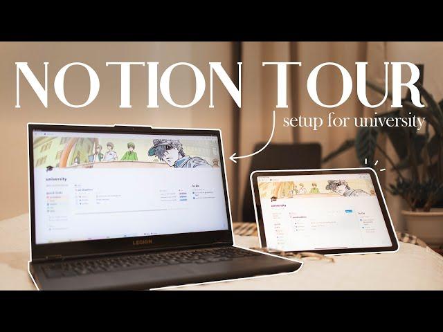 how i organize university/school with notion | notion tour for students