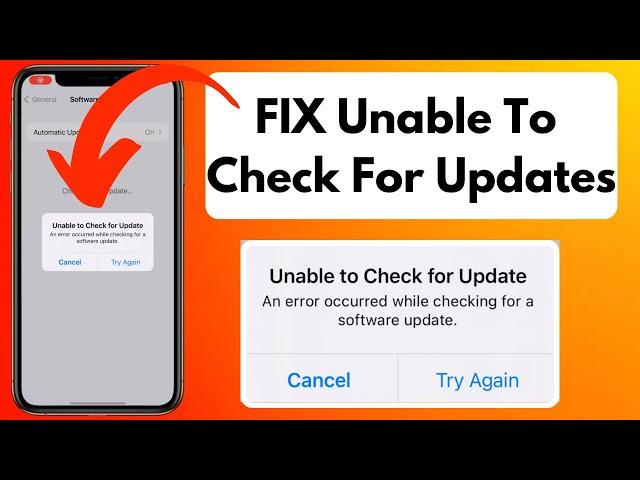 How To Fix Unable To Check For Update Error On iPhone  For iOS 18 (100% Working )