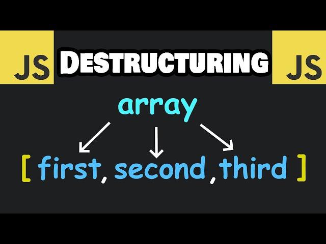 JavaScript DESTRUCTURING in 8 minutes! 
