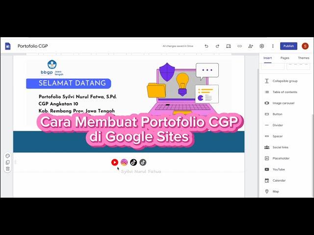 Cara Membuat Portofolio Digital Calon Guru Penggerak di Google Sites