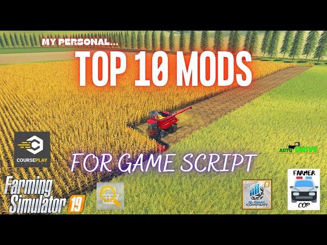 TOP 10 MODS FOR GAME SCRIPT - Farming Simulator 19