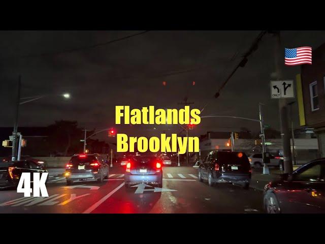 DRIVING IN FLATLANDS BROOKLYN NYC NY USA .4K ARMS,Sleep,Relax,Driving in silence.