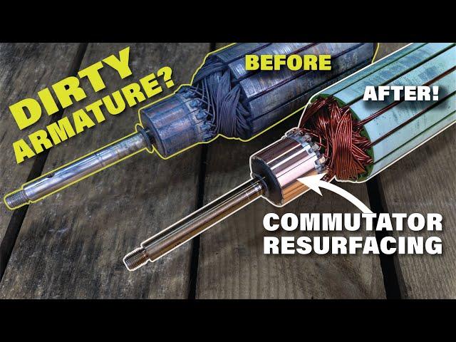 How To Clean Trolling Motor Armature // Commutator Resurfacing