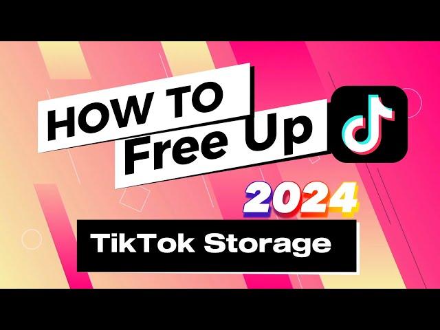 How to Free Up TikTok Storage in 2024! (Clear Cache, Downloads & Drafts FAST!)