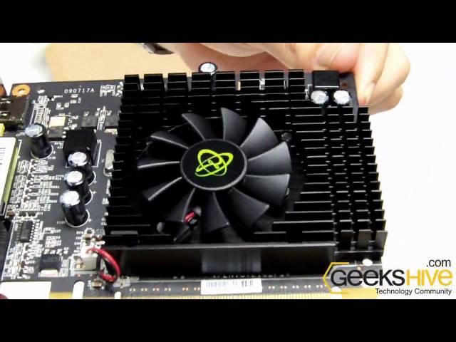 XFX nVidia GeForce GT 220 (GT-220X-ZNF2) unboxing by geekshive.com