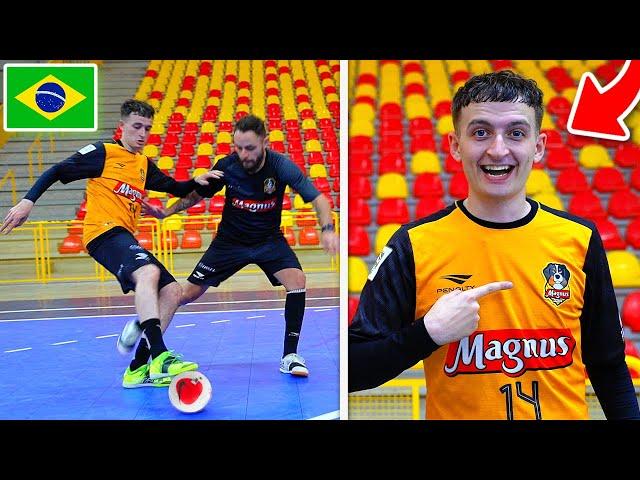 I Played in a PRO FUTSAL TRIAL vs FOOTBALLERS in BRAZIL!