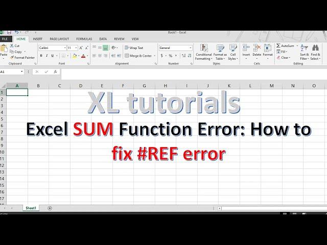 Excel SUM Function Error How to fix REF error