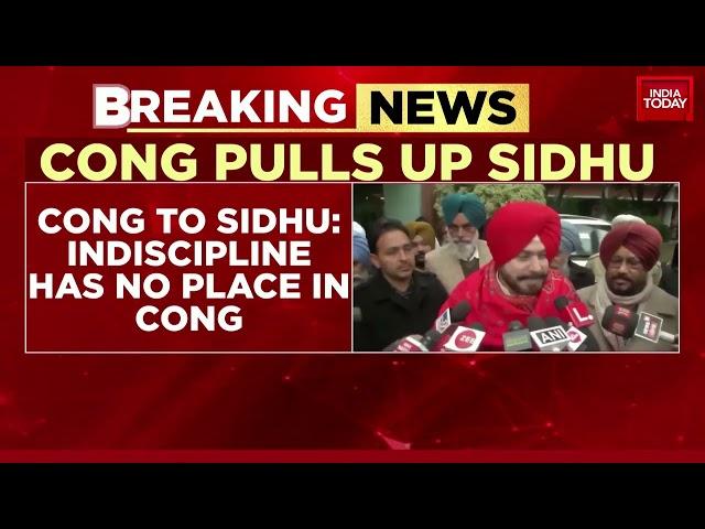 Navjot Singh Sidhu Pulled Up By Congress Top Brass : Indiscipline Has No Place In Congress'