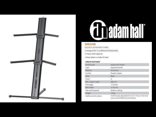 Adam Hall SKS22XB Professional Double Keyboard Stand