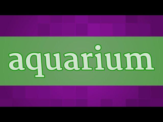 AQUARIUM pronunciation • How to pronounce AQUARIUM