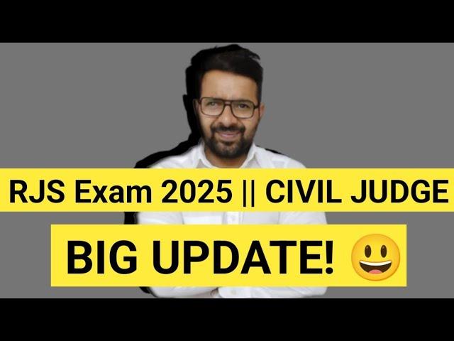 RJS Exam 2025 || BIG UPDATE!