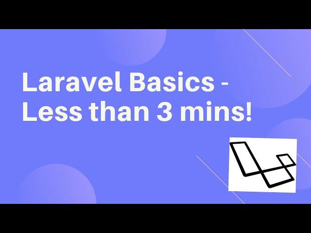 Intro To Laravel | What is Laravel and How it Works in less than 3 mins!