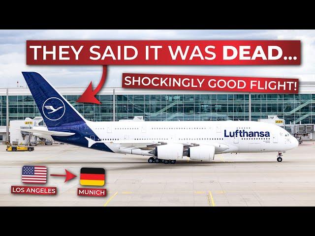 It's back! | Lufthansa AIRBUS A380 Economy Class (Upper Deck) from Los Angeles to Munich in 2024!