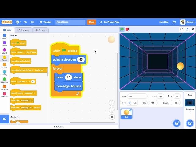 Pong Game with Scratch