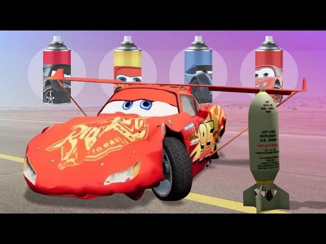 CORRECTLY GUESS THE COLOR OFF THE RACE CARS LIGHTNING MCQUEEN FLYING LIGHTNING MCQUEEN 