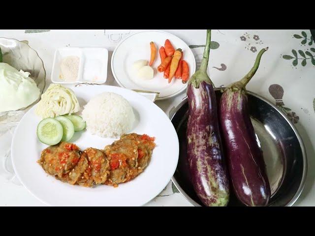 RESEP OLAHAN TERONG YANG ENAK | TERONG GEPREK SAMBAL BAWANG. ASLI INI ENAK BANGET, WAJIB COBA !