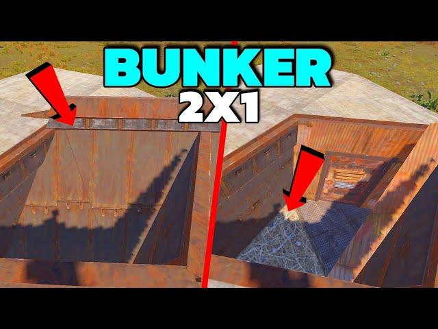 RUST 2X1 BUNKER BASE DESIGN Solo/Duo