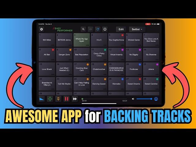 GREAT App for Running BACKING TRACKS Live - Easy Performer