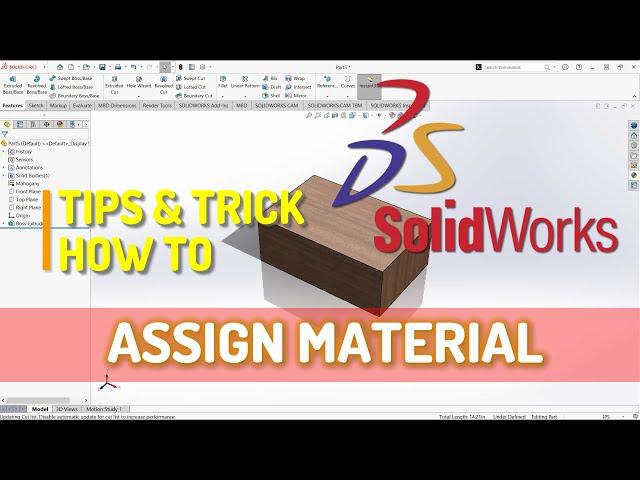 Solidworks How To Assign Material