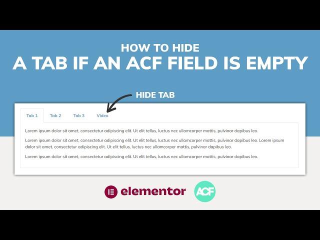 Elementor Dynamic Visibility (ACF & Tabs Widget)