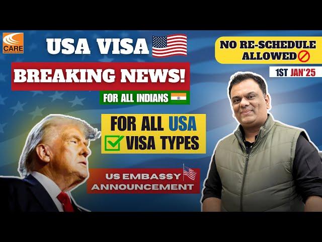 USA VISA BREAKING NEWS! | USA Visa Interview Scheduling For All Indians| USA Visa Updates 2025