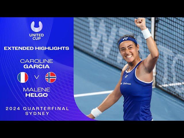 Caroline Garcia v Malene Helgo Extended Highlights | United Cup 2024 Quarterfinal