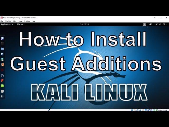 How to Install VirtualBox Guest Additions on Kali Linux 2016.1 Easy Tutorial [HD]