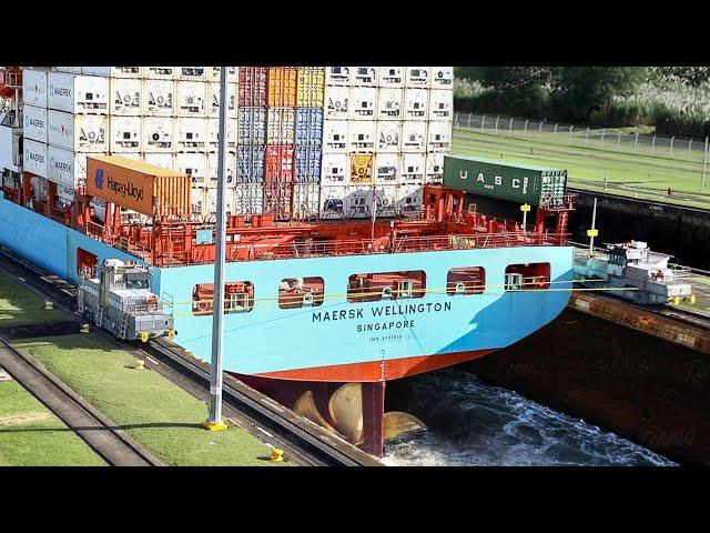 How World’s Biggest Container Ships Cross the Panama Canal