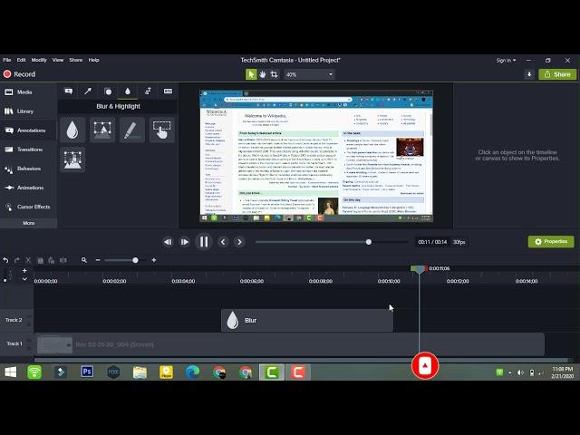 Camtasia Studio-Hide Sensitive information In Video: How to Blur Object/Text on Camtasia Studio 2020