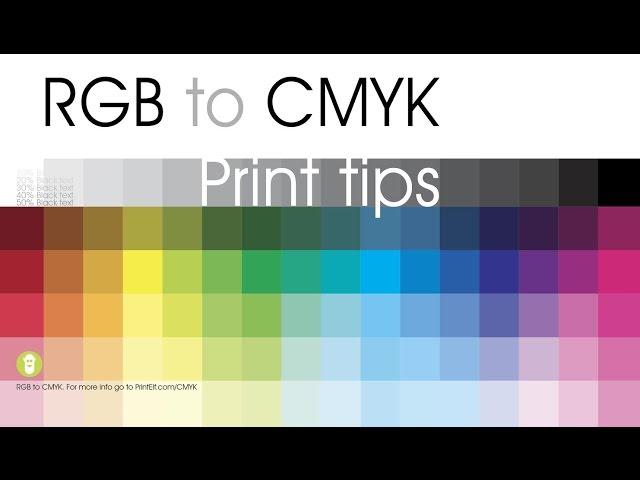 RGB to CMYK print tips