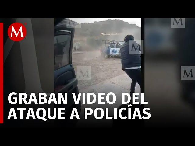 Difunden VIDEO de ataque donde murieron dos policías de Jerécuaro, Guanajuato