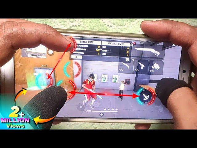 3 Finger Custom Hud Tutorial ️ || 3 Finger Setting Free Fire
