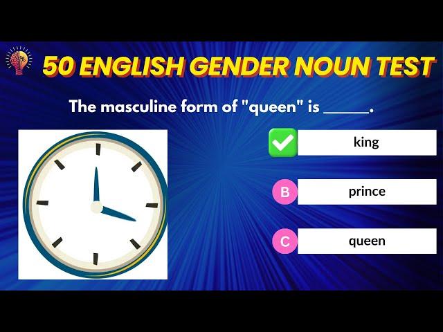 Mastering Gender Nouns: 50 Questions on Masculine and Feminine Forms | Dream2English 2024 |