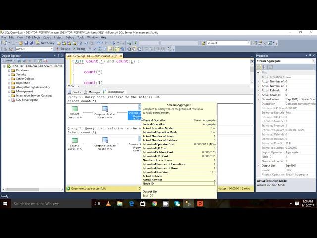 Performance difference between Count(*) and Count(1)