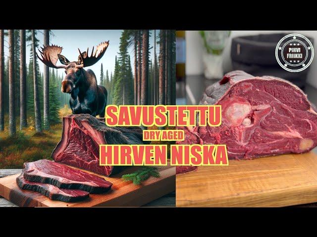 Hirviä hirvi- savustettu hirven niska