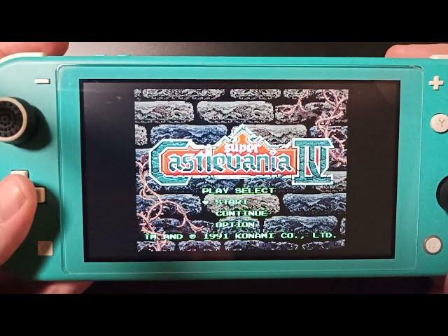 Super Castlevania 4 Switch Lite Gameplay