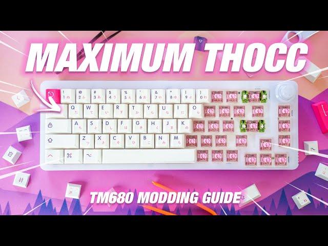 TM680 THOCC Modding Guide! Akko Jelly Pink Build & Sound Test | keycappuccino