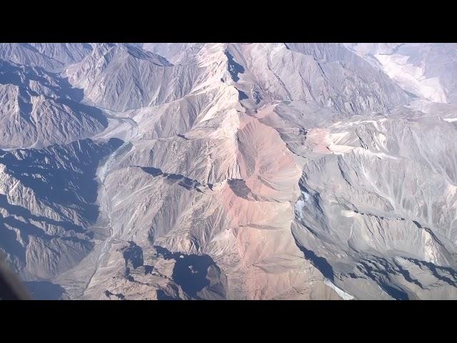 Aerial view of the Pamir Mountains