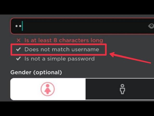 What is Does not match is username Password