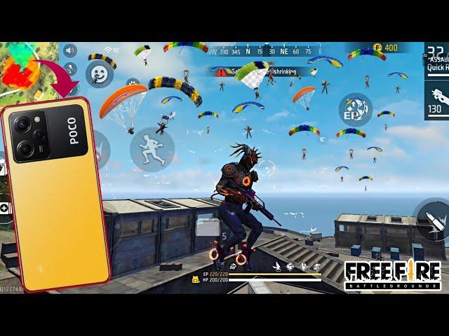 POCO X5 5G FULL MAP & CS Free Fire Test || POCO X5 5G FF Gameplay + Heating + Battery Drain Test.