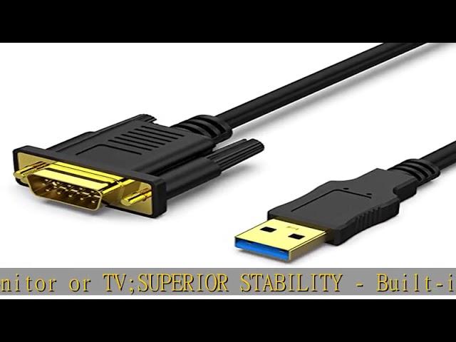 BENFEI USB 3.0 to VGA Cable, USB 3.0 to VGA Male to Male Cable - 6 Feet