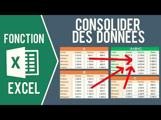 EXCEL - CONSOLIDER DES DONNÉES (Regrouper plusieurs fichiers Excel en un seul)