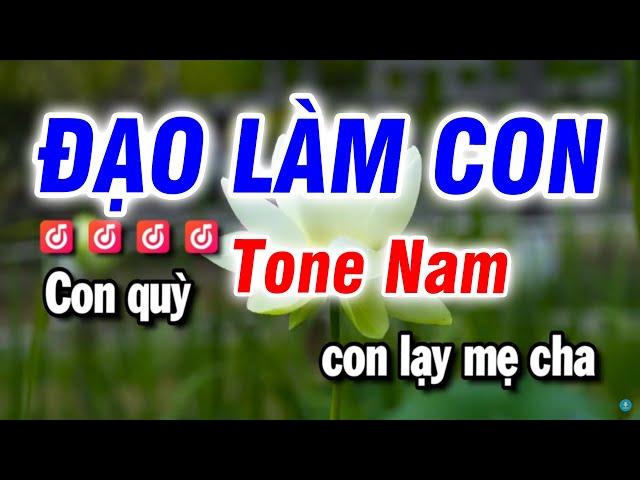 Karaoke Đạo Làm Con Nhạc Sống Tone Nam | Beat Bảo Hưng