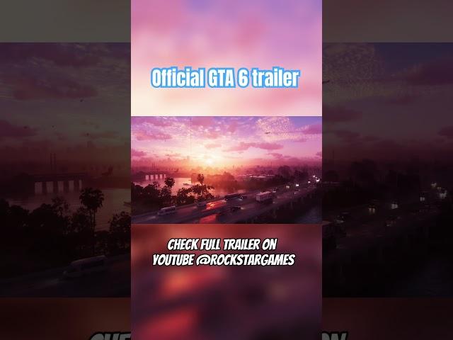 Official GTA 6 trailer is out #gta #gta6 #gta6release #gta6trailer #grandtheftauto #gtav #rockstar