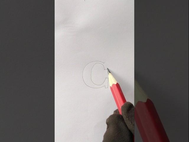 Creating Stunning Pencil Art:"C" #LetterArt #PencilIllustration #CreativeDrawing