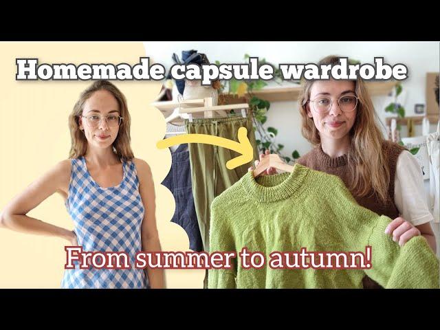 Transitioning my homemade capsule wardrobe from summer to autumn  Knitting and sewing fall outfits