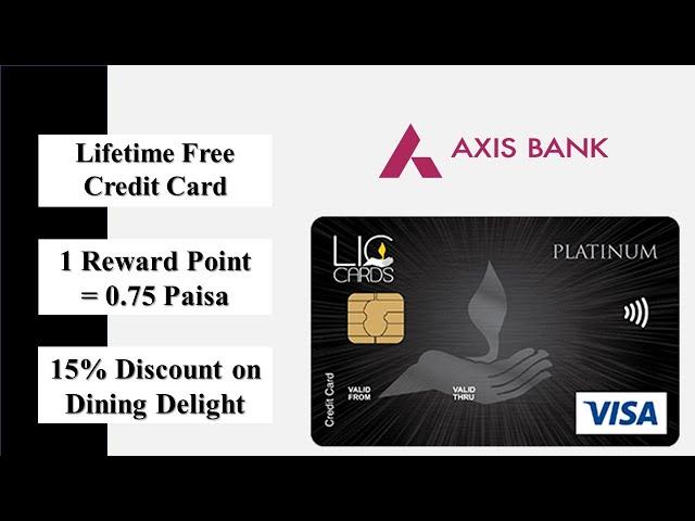 Axis Bank LIC Platinum Credit Card Full Details | Lifetime Free Credit Card | LIC Card