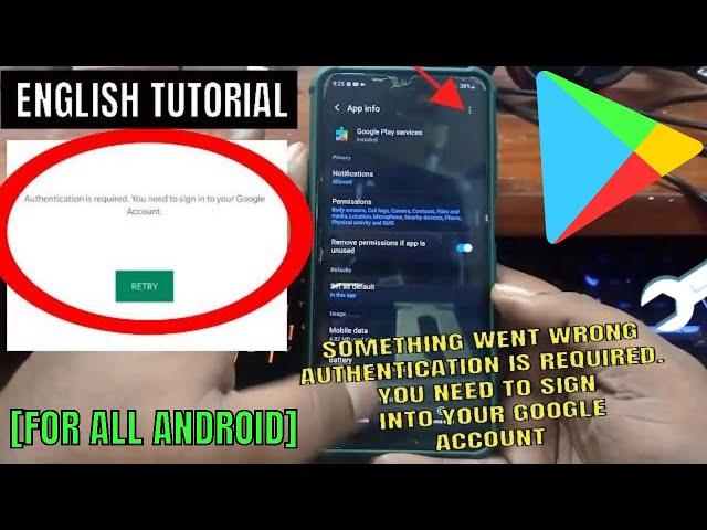How To Fix Google Play Store Error Authentication Is Required Android || Samsung